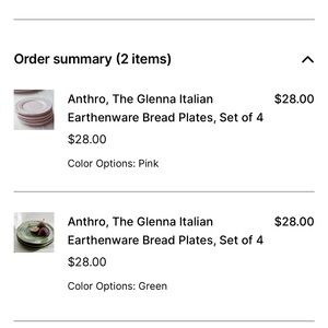 IN SEARCH OF: Anthropologie Pink and Green Earthenware Bread Plates, Set of 4